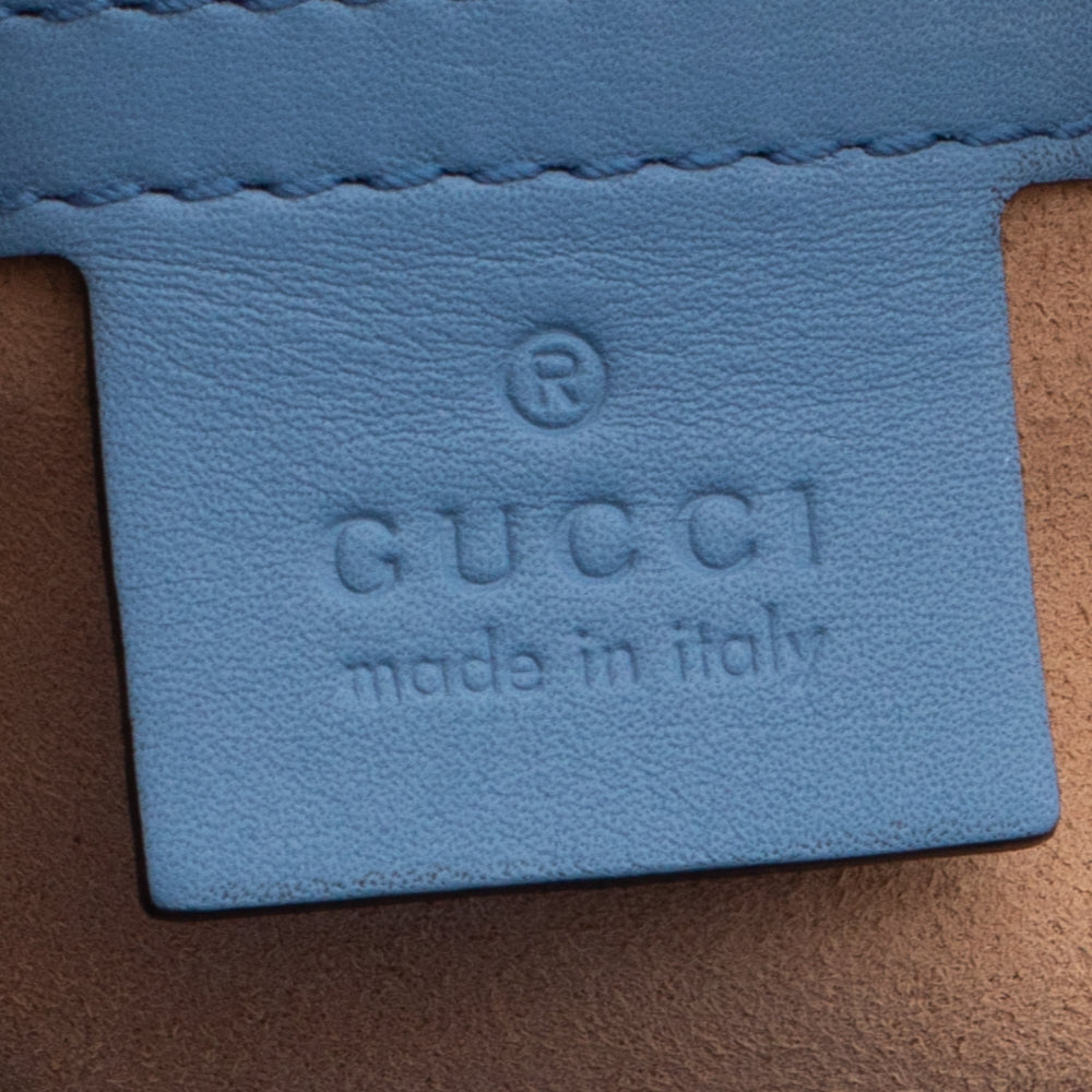 Sac Marmont Small en cuir bleu Gucci - Seconde Main / Occasion – Vintega