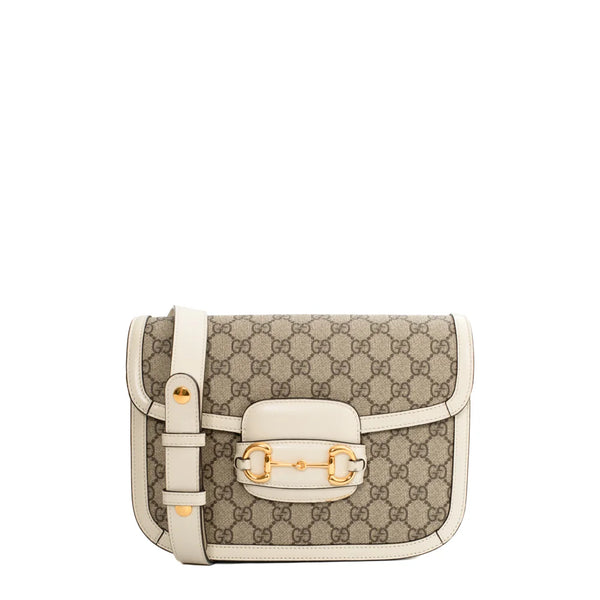Horsebit 1955 bag in beige canvas Gucci Second Hand Used