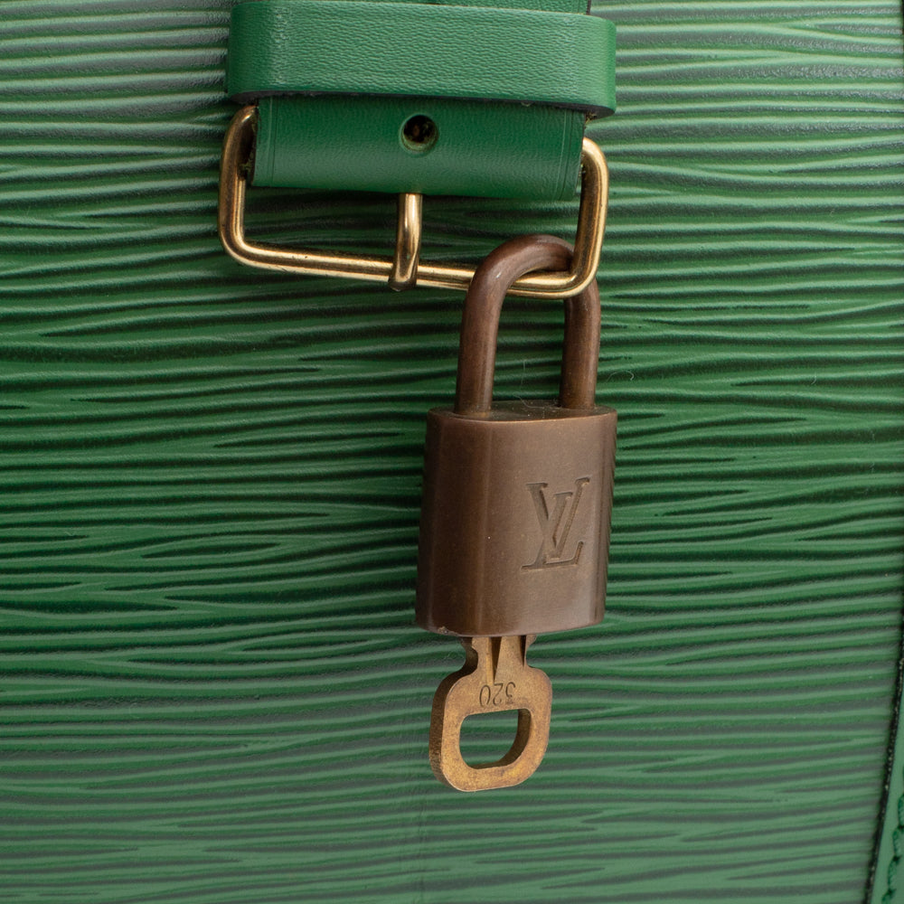 Louis Vuitton Green EPI Leather Borneo Keepall 45 Duffle Bag 569lvs311