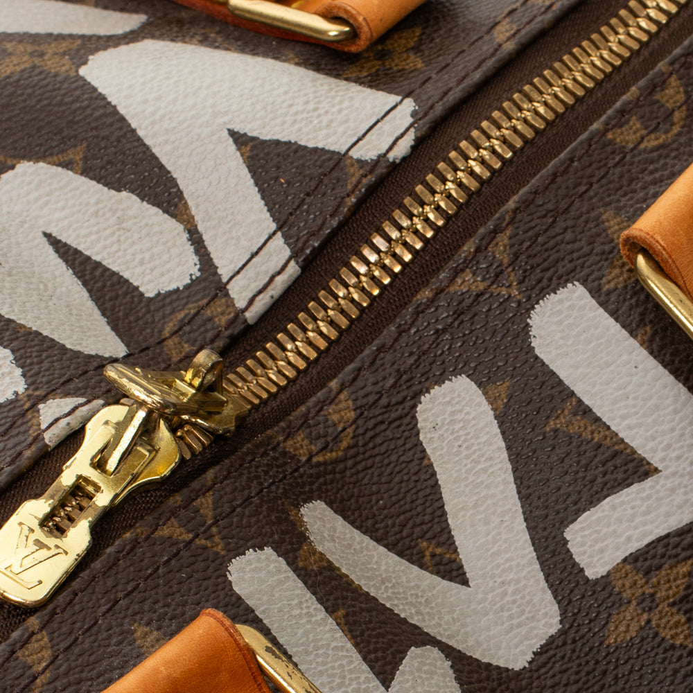 Keepall 50 Vintage Limited Edition bag in gray monogram canvas Louis  Vuitton - Second Hand / Used – Vintega