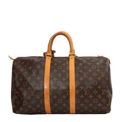 LOUIS VUITTON RED EPI LEATHER KEEPALL 45 BAG Auction (0015-2555649