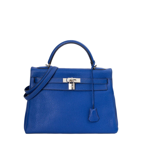 Hermes blue 2025 kelly bag