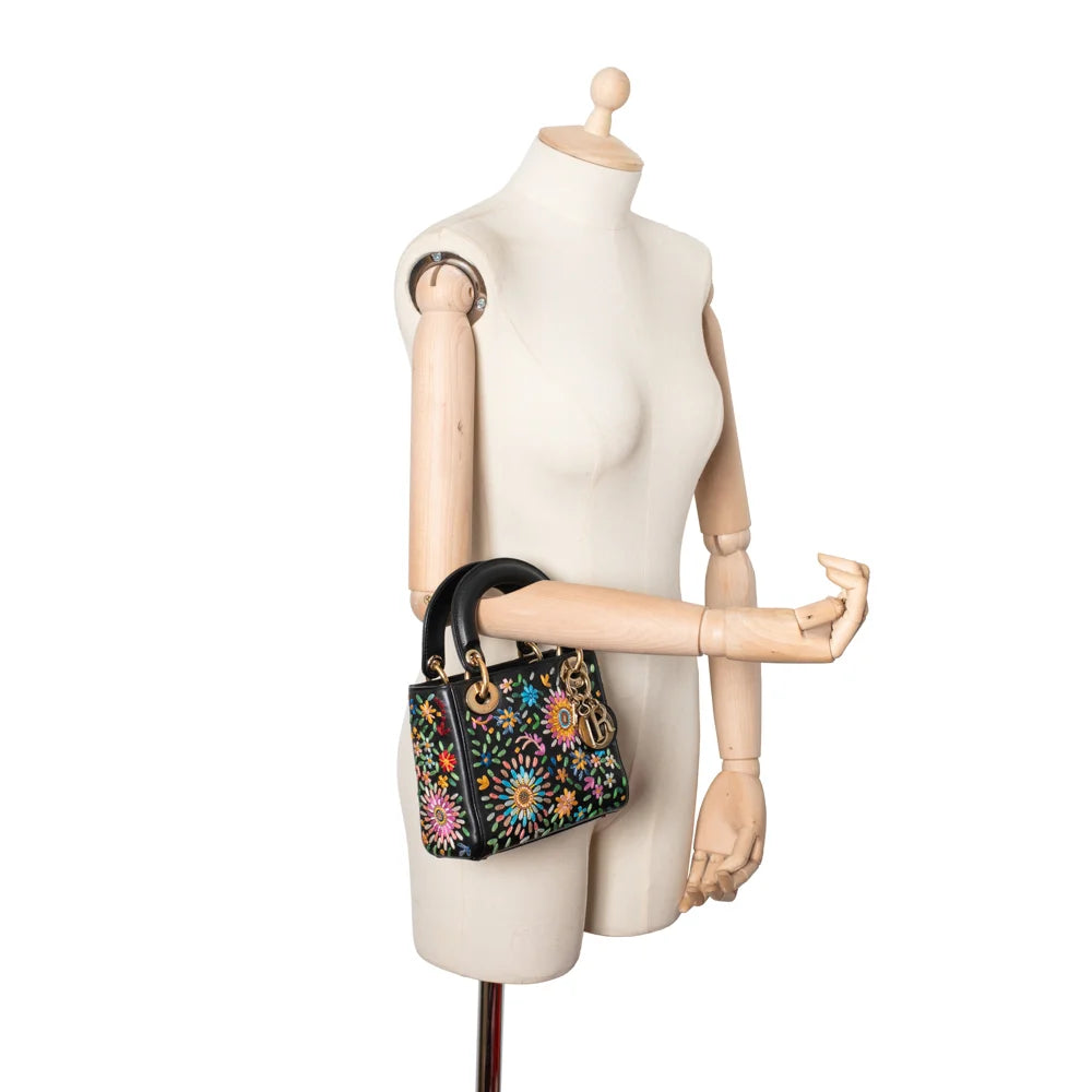 Lady Dior Mini Limited Edition bag in multicolor leather Dior