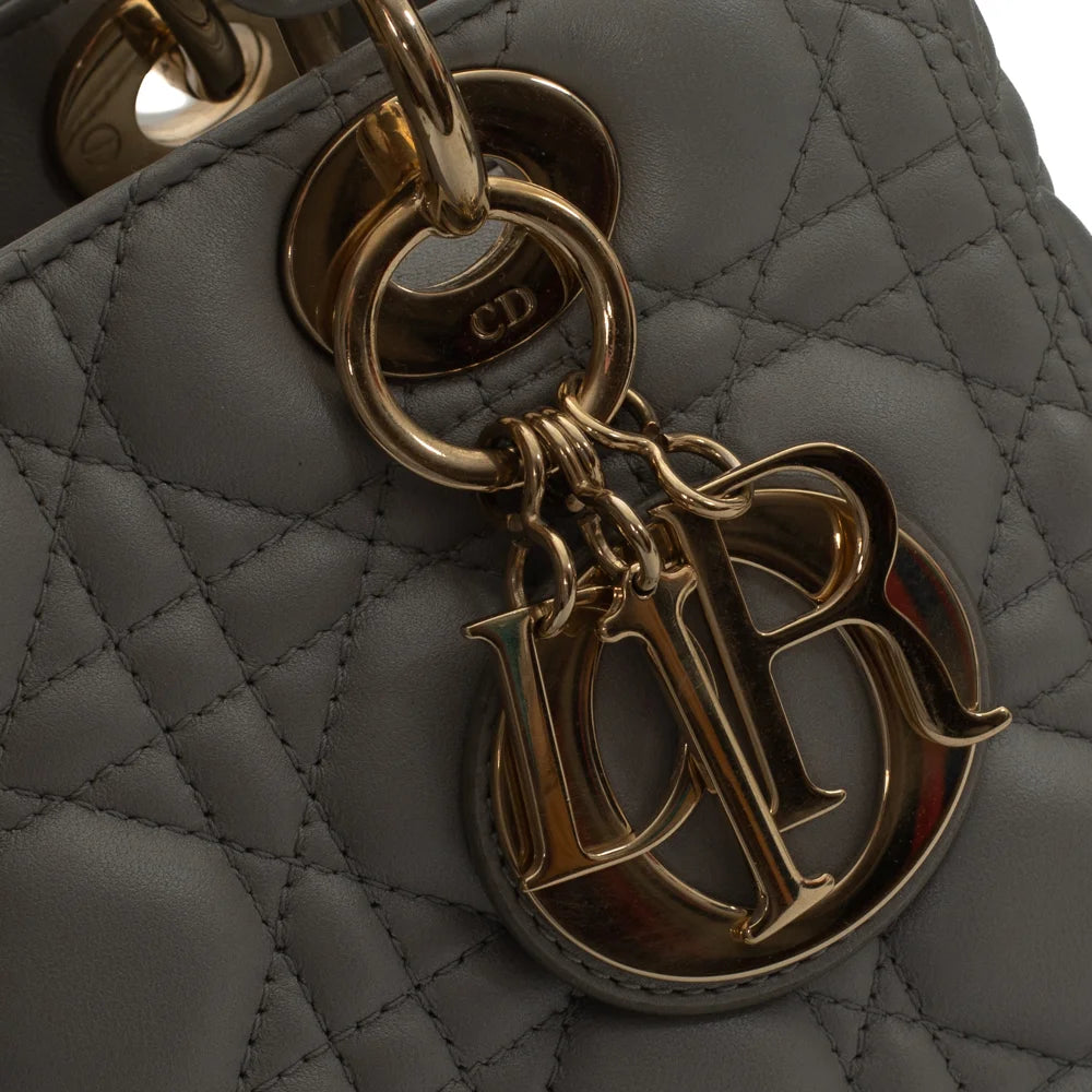 Lady dior medium grey sales