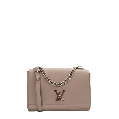Louis Vuitton Black Empriente Leather Lockme MM Bag For Sale at