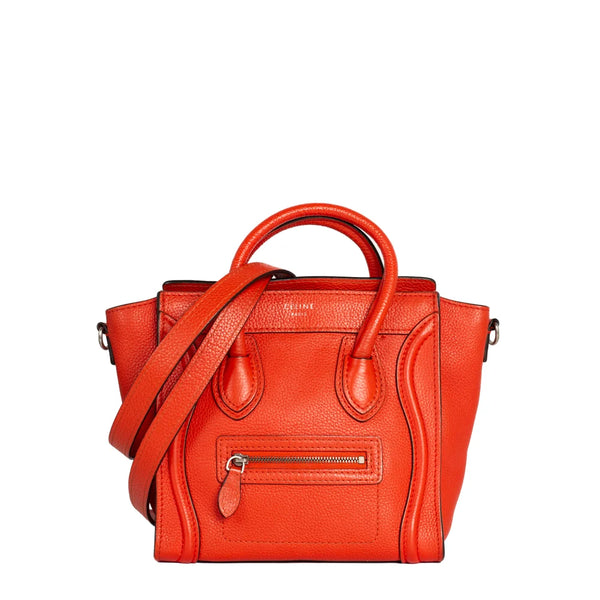 Celine mini luggage red on sale