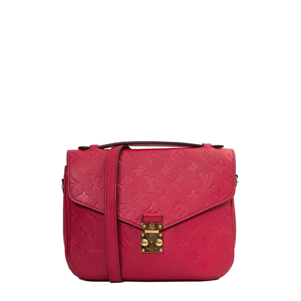 Pochette M tis bag in pink imprint leather Louis Vuitton Second