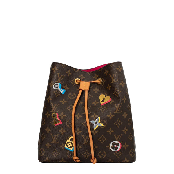 Sac Seau N oNo MM Edition Limit e en toile monogram marron Louis