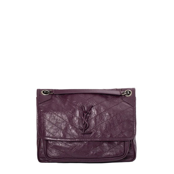 Sac Niki Medium en cuir violet Saint Laurent Seconde Main Occasion Vintega