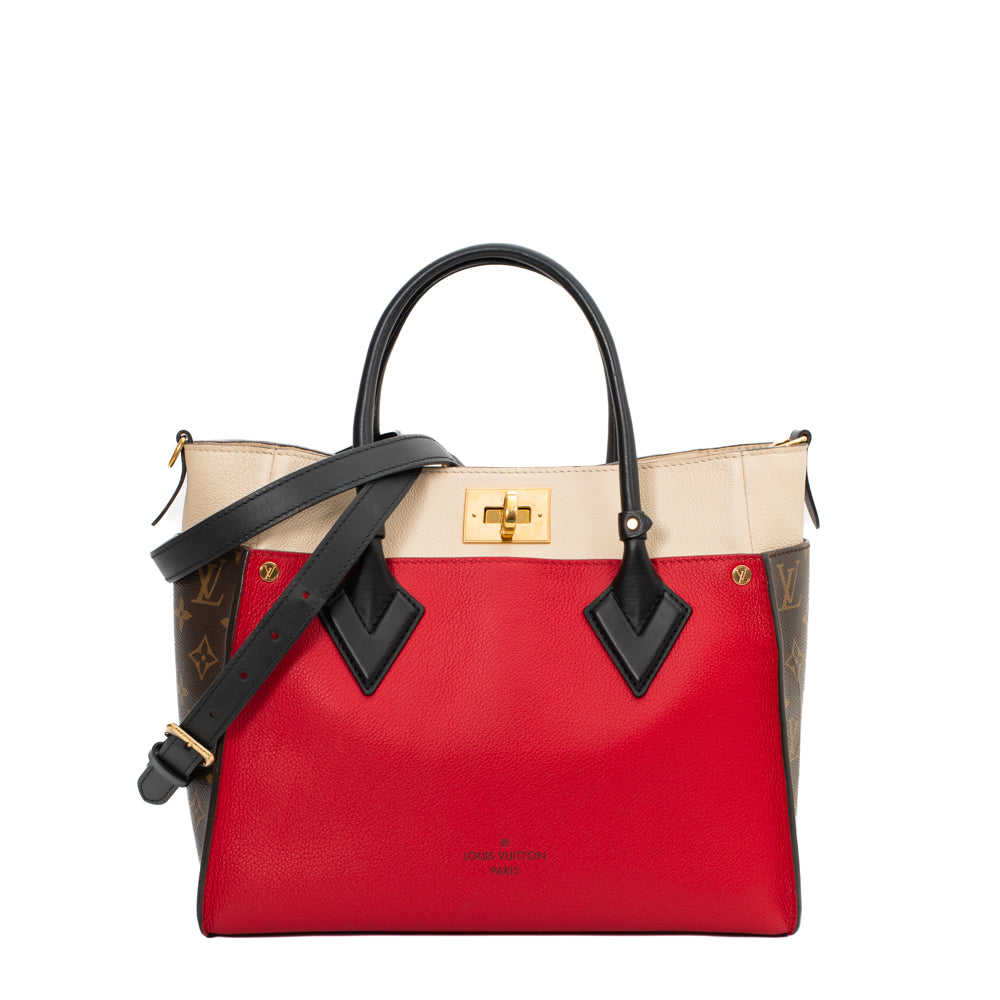red and monogram louis vuittons handbags