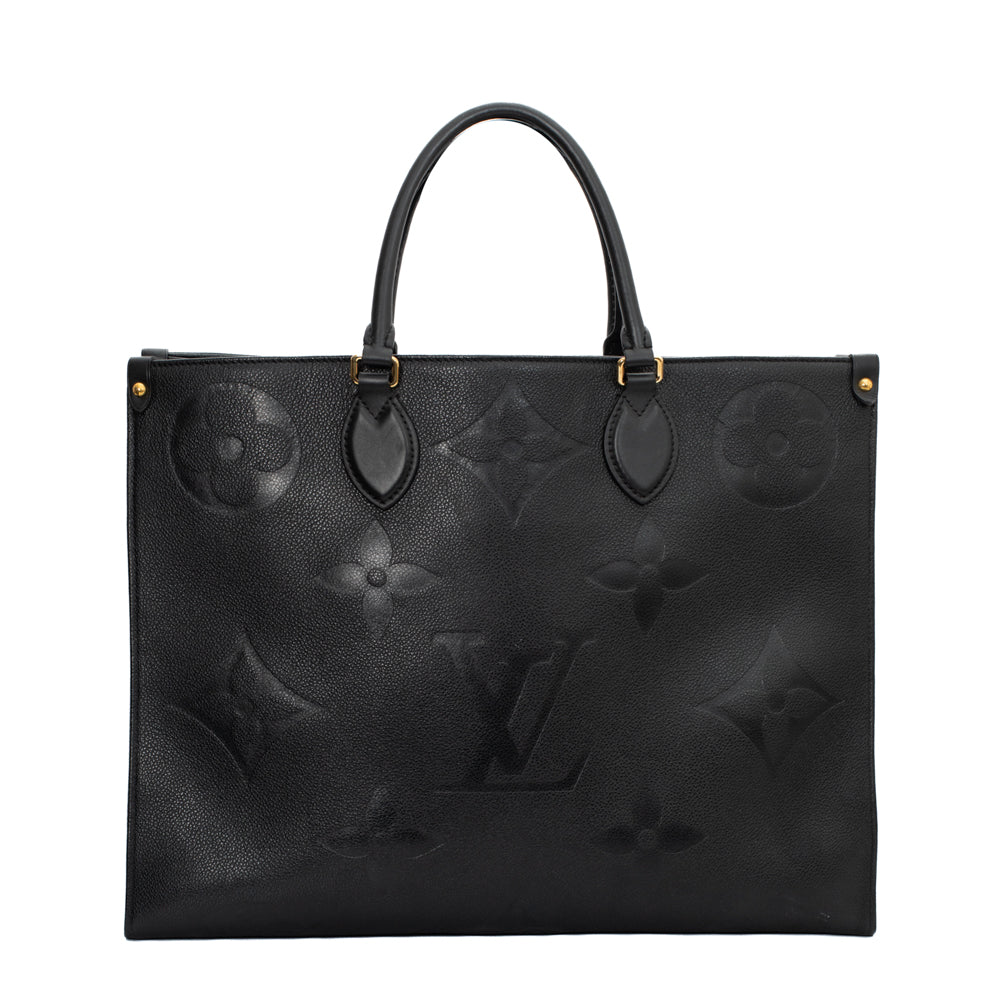Sac Cabas OnTheGo en cuir noir Louis Vuitton - Seconde Main / Occasion –  Vintega