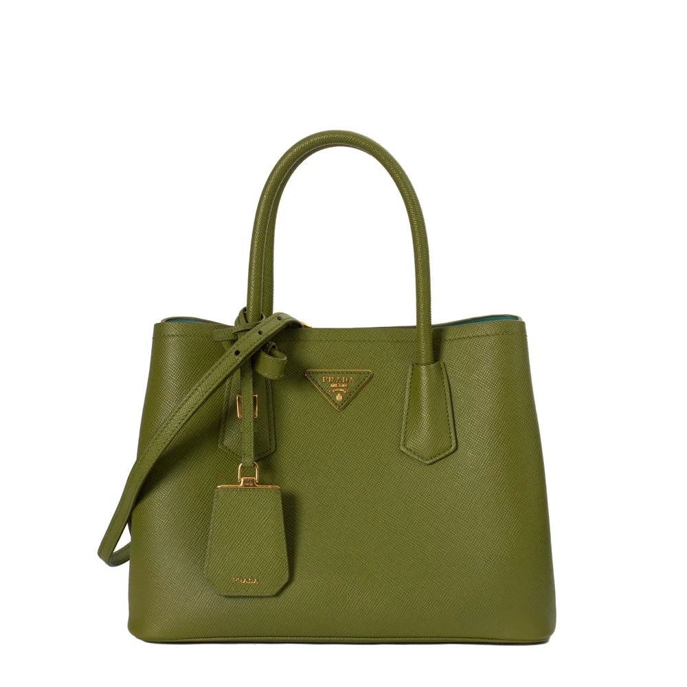 Prada Galleria bag in green leather Prada Second Hand Used