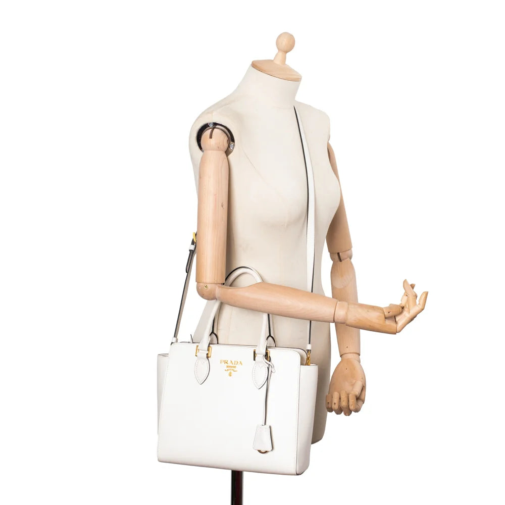 White leather prada bag sales