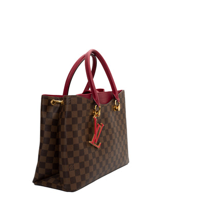 Louis+Vuitton+LV+Riverside+Black+Strap+Shoulder+Bag+Brown+Canvas for sale  online
