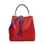 Louis Vuitton M54367 Epi Leather Blue/ Red NEONOE MM Bucket Bag (SA0129)