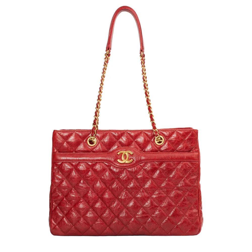 Chanel red quilted bag online