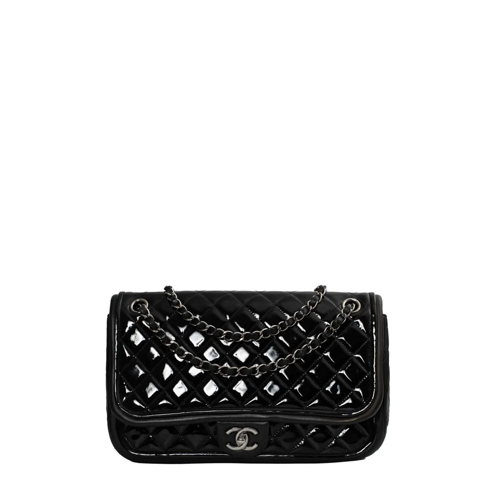 CHANEL Chain Shoulder Bag Clutch Black Quilted Flap Lambskin ($1,395) ❤  liked on Polyvore featuring bags, handbags, clutch… | Shoulder bag, Chanel  chain, Chanel bag