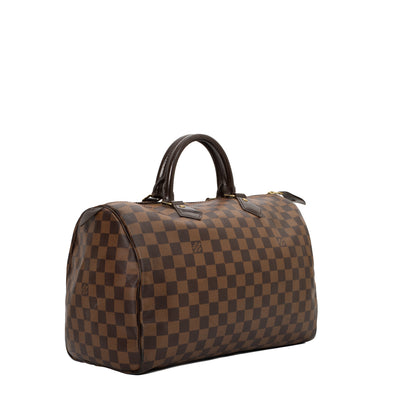Speedy 35 bag in azure damier canvas Louis Vuitton - Second Hand