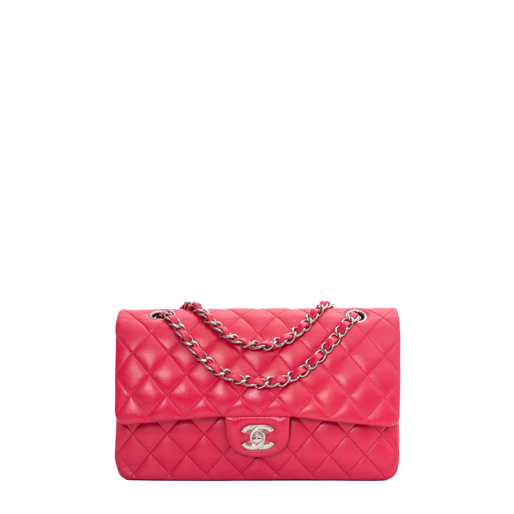 chanel pink and white bag