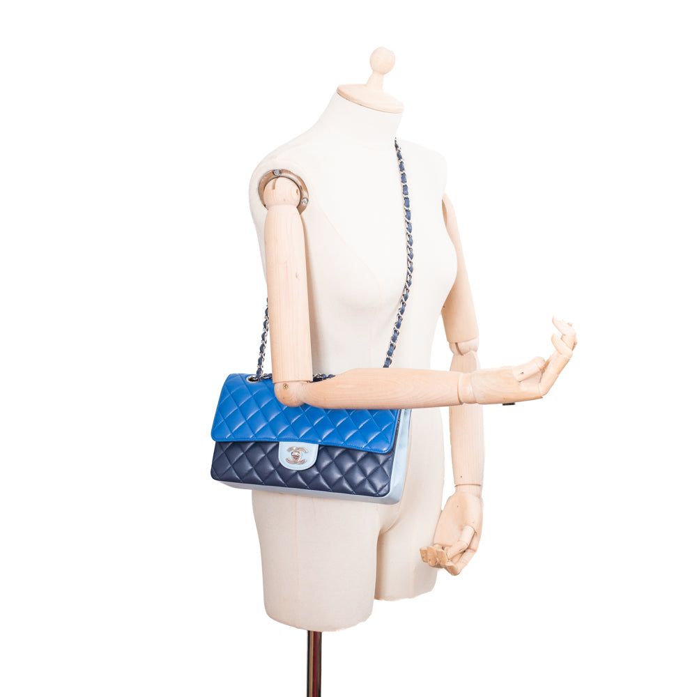 Chanel Classic Jumbo Double Flap Blue Caviar Leather Bag – STYLISHTOP