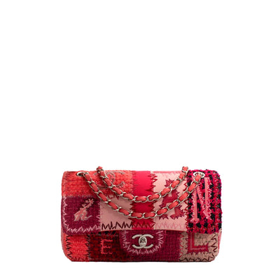 Chanel Timeless / Classic Medium Limited Edition bag in pink tweed