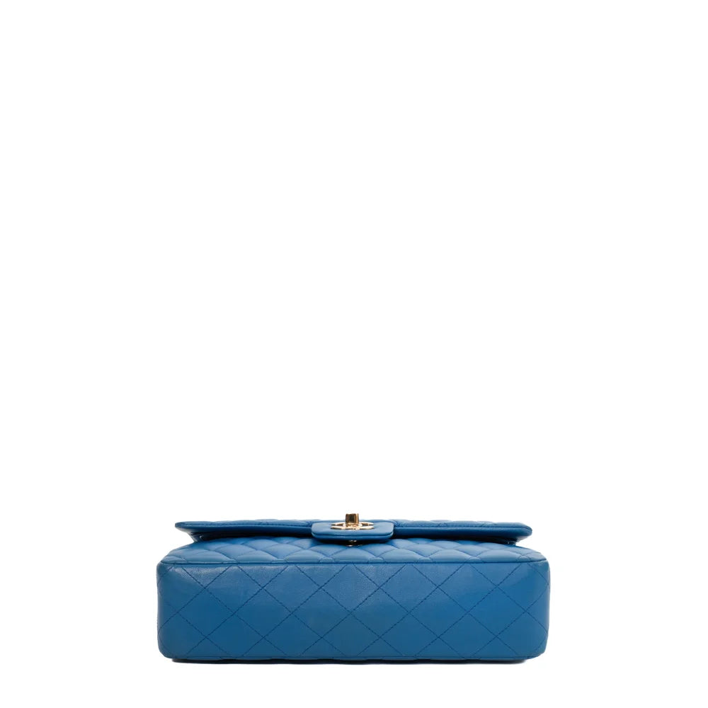 Chanel classic bag blue discount