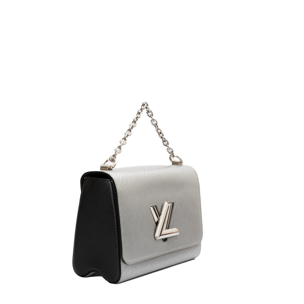 Twist MM bag in silver epi leather Louis Vuitton - Second Hand / Used –  Vintega