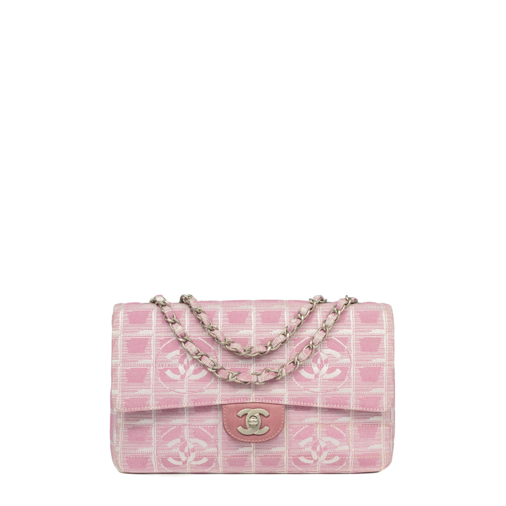 Buy Chanel Travel Line Flap Bag Quilted Nylon East West Pink 1501909