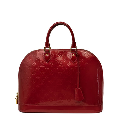 Alma BB Rayures bag in red patent leather Louis Vuitton - Second Hand /  Used – Vintega