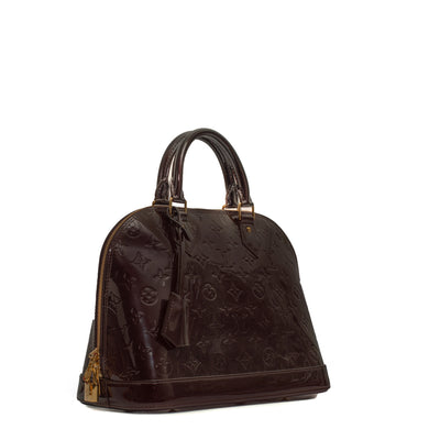Alma Edition Valentine BB bag in purple patent leather Louis