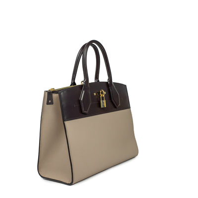 City Steamer bag in beige leather Louis Vuitton - Second Hand