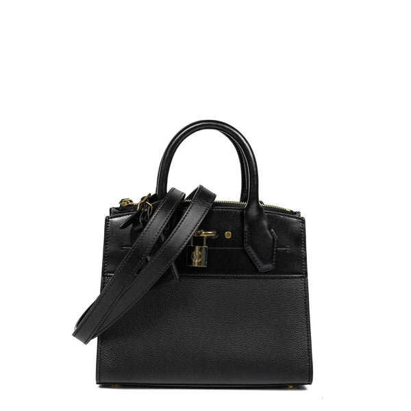 City Steamer Mini bag in black leather Louis Vuitton - Second Hand / Used –  Vintega