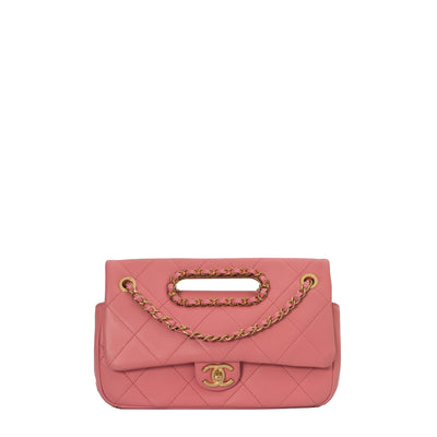 Timeless Mini Square bag in pink leather Chanel - Second Hand / Used –  Vintega