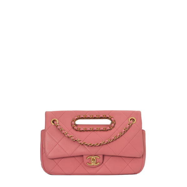 pink chanel classic bag