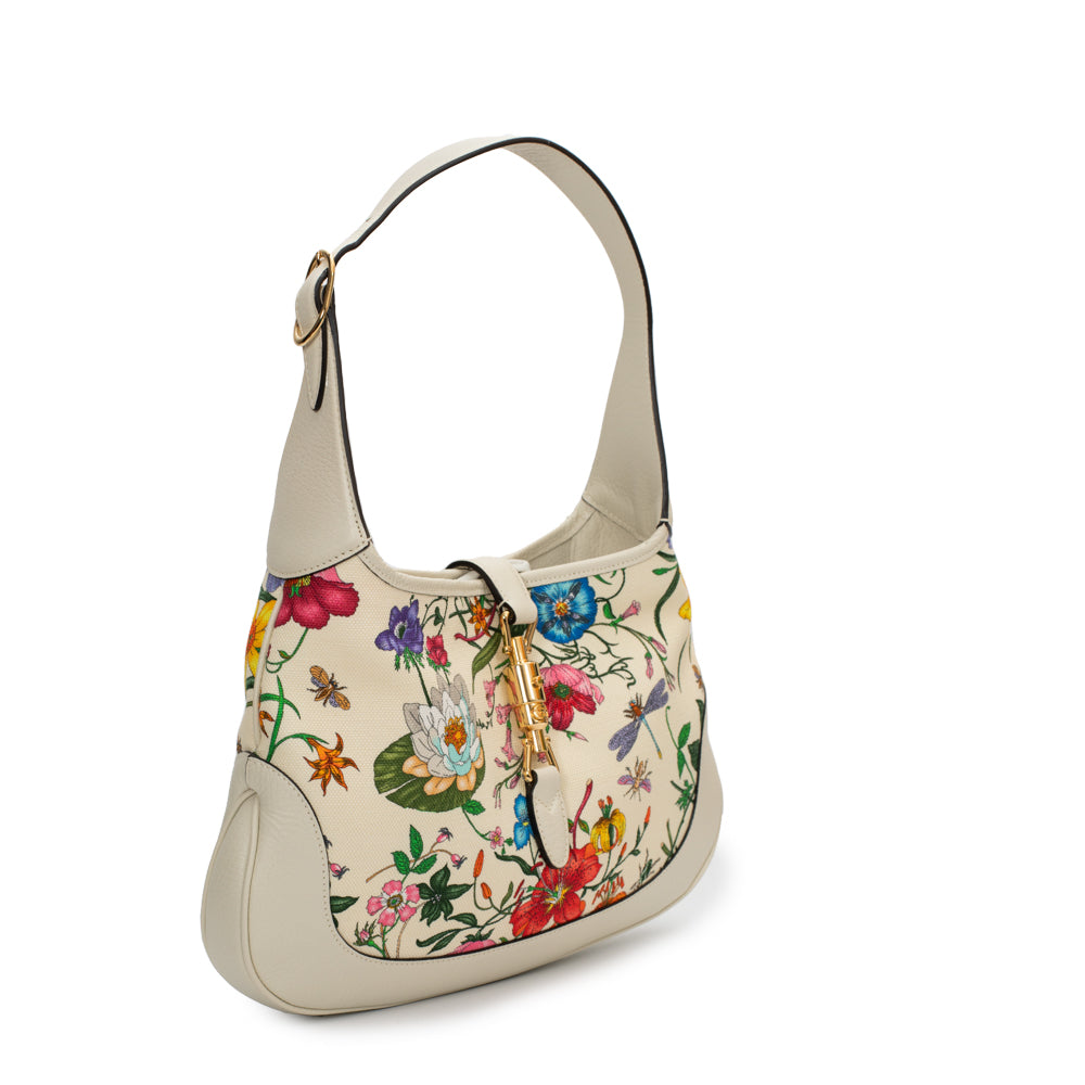 Jackie Small Size bag in white canvas