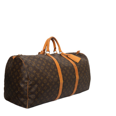 Keepall 55 bag in black monogram canvas Louis Vuitton - Second Hand / Used  – Vintega