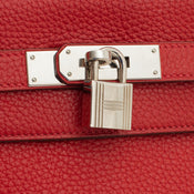 Kelly 32 bag in bordeaux leather Hermes - Second Hand / Used – Vintega