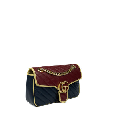 GUCCI: Petit sac en cuir Marmont - Bleu Azur  Sac Porté Épaule Gucci  443497 DTDIY en ligne sur