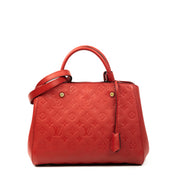 Montaigne bag in red leather Louis Vuitton - Second Hand / Used