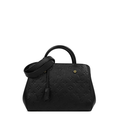Montaigne leather bag Louis Vuitton Black in Leather - 32339284