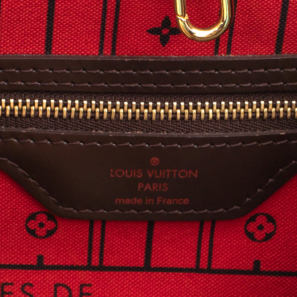 Neverfull bag in ebony damier canvas Louis Vuitton - Second Hand / Used –  Vintega