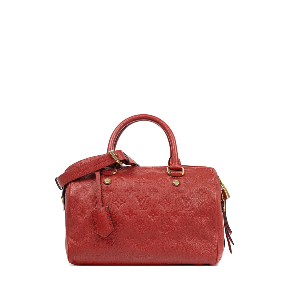 Speedy Empreinte 25 bag in red leather Louis Vuitton - Second Hand / Used –  Vintega