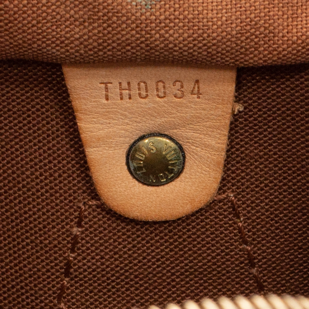 LOUIS VUITTON Speedy 35 brown monogram canvas bag – Vintage Carwen
