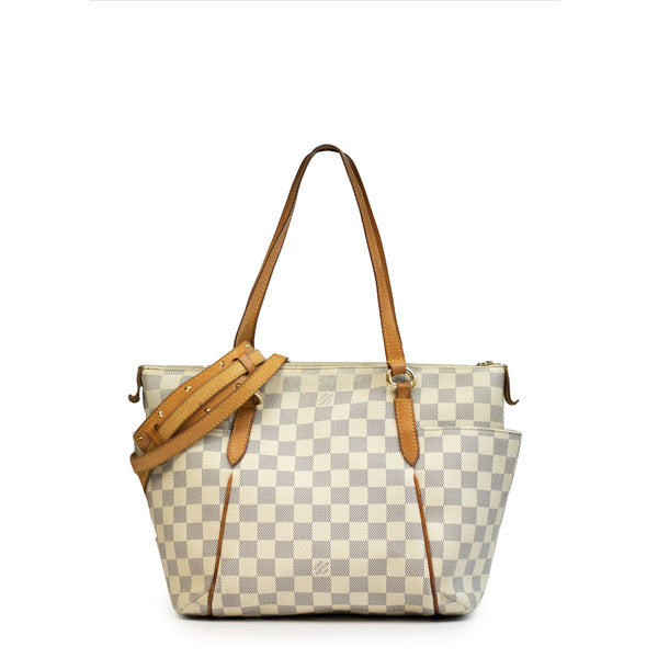 Totally bag in azure checkerboard canvas