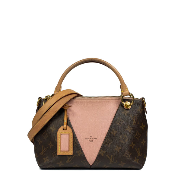 V Tote Bb bag in brown monogram canvas Louis Vuitton - Second Hand